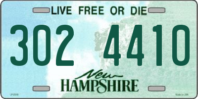 NH license plate 3024410
