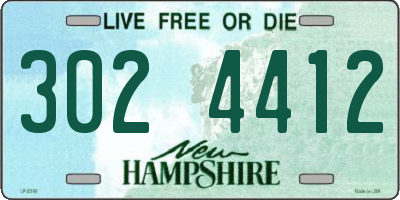 NH license plate 3024412