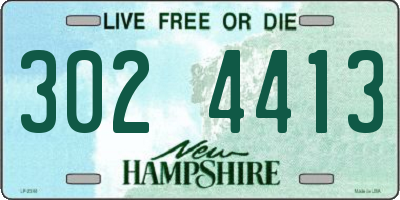 NH license plate 3024413