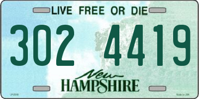 NH license plate 3024419