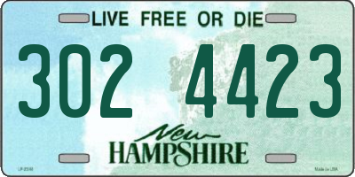 NH license plate 3024423