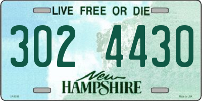 NH license plate 3024430