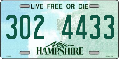 NH license plate 3024433