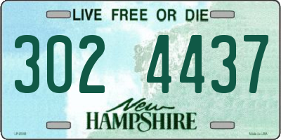 NH license plate 3024437