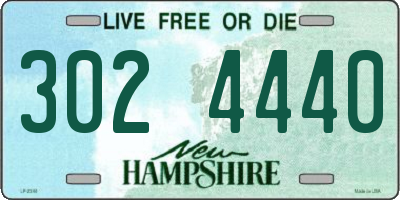 NH license plate 3024440