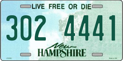 NH license plate 3024441