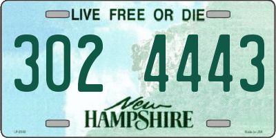 NH license plate 3024443