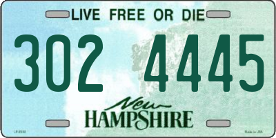 NH license plate 3024445