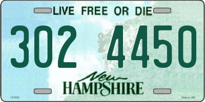 NH license plate 3024450