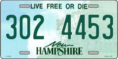 NH license plate 3024453