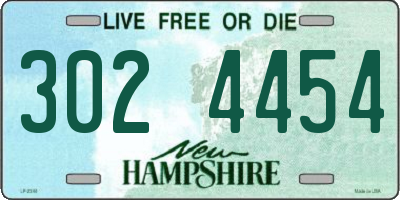NH license plate 3024454