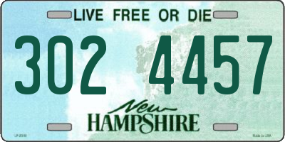 NH license plate 3024457