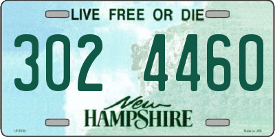 NH license plate 3024460