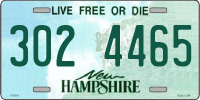 NH license plate 3024465