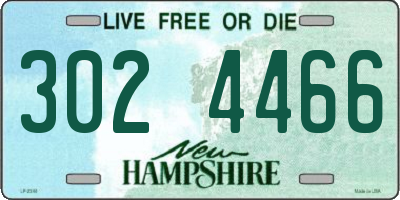 NH license plate 3024466