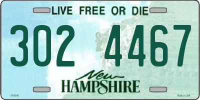 NH license plate 3024467