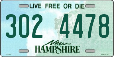 NH license plate 3024478