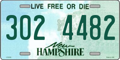 NH license plate 3024482