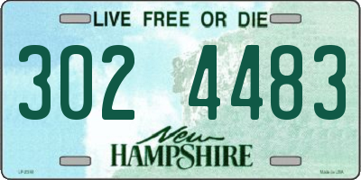 NH license plate 3024483
