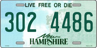 NH license plate 3024486