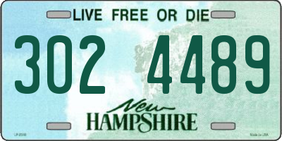 NH license plate 3024489