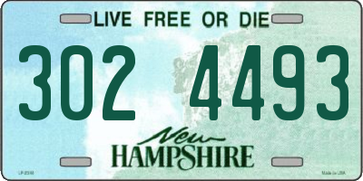 NH license plate 3024493