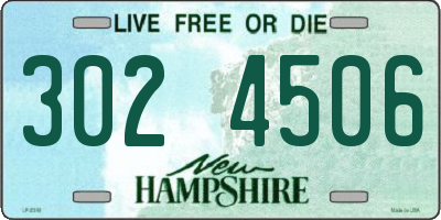 NH license plate 3024506