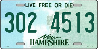 NH license plate 3024513