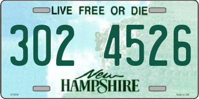NH license plate 3024526