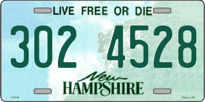 NH license plate 3024528