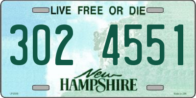 NH license plate 3024551