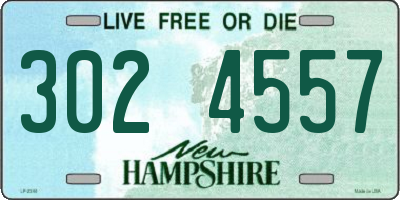 NH license plate 3024557