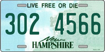NH license plate 3024566