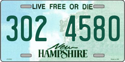NH license plate 3024580