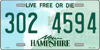 NH license plate 3024594