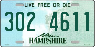 NH license plate 3024611