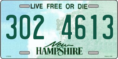 NH license plate 3024613