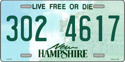 NH license plate 3024617