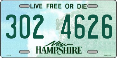 NH license plate 3024626