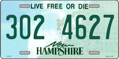 NH license plate 3024627