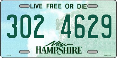 NH license plate 3024629