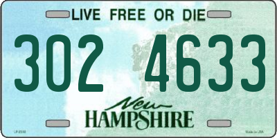 NH license plate 3024633