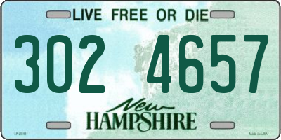 NH license plate 3024657
