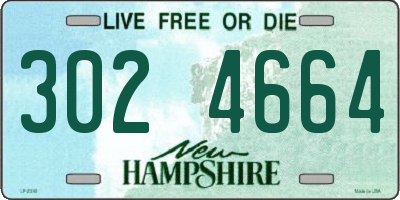 NH license plate 3024664