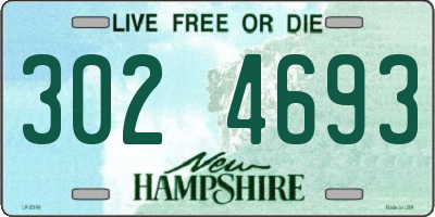 NH license plate 3024693