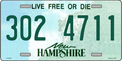 NH license plate 3024711