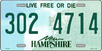 NH license plate 3024714