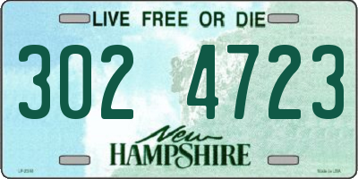 NH license plate 3024723