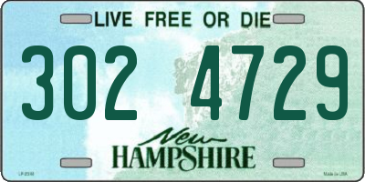 NH license plate 3024729