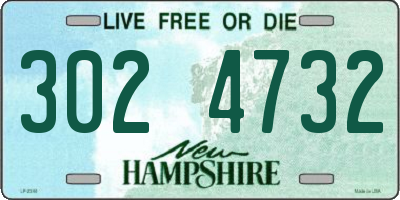 NH license plate 3024732